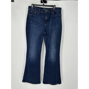 Lauren Ralph Lauren Women Jeans Size 14 Premier‎ Flared Mid Rise Dark Wash Denim